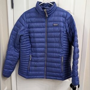 Patagonia Jacket Women's XL Outdoor Nano Puff Down Filled Full Zip Goose Blue